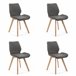 4x silla tapizada SJ.0159 Gris