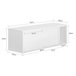 Perchero de pared con 2 puertas y 1 compartimento FHK18-W SoBuy Blanco