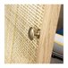 Mesita de noche con rejilla de ratán natural Madera