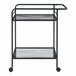 [en.casa] Carrito de servicio Hole con 2 estantes metal MDF 62 Negro
