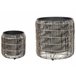 Beliani Conjunto de 2 macetas BRODIEA Marron Claro
