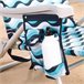Aktive Silla plegable de playa con 5 posiciones, cojín, aluminio Azul