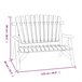 Banco de jardín de 2 plazas madera 119x85 Madera Clara