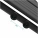 Radiador toallero mural Voss 801 W 19 lamas acero Negro