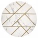 Alfombra EMERALD exclusivo 1012 circulo glamour 120x120 Crema