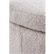 Banqueta-baul estructura y patas tapizadas en boucle Gris Claro