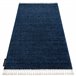 Alfombra BERBER 9000 Franjas Bereber Marroquí Shaggy 200x290 Azul