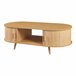 Mesa de centro Nordkapp con estantes MDF bambú [en.casa] Marron
