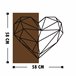 Placa deco WOOD HEART metal negro Negro