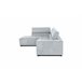 Rinconera con cama MACK izquierda 4 plazas gris claro Gris Claro