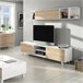 Mueble TV Kira 1 Estante 2 Puertas Roble/Blanco Blanco