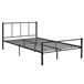 Cama individual Laos con somier - metal 122x209 Cama individual Laos con somier - metal 122x209 Negro