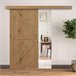 Kit Instalacion Puerta Corredera MDF, Aleación de Aluminio HOMCOM 200 Marron