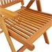 2 Sillas de jardín plegables de madera maciza de eucalipto Marron