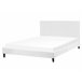 Beliani Cama con somier Terciopelo FITOU 170x214 Blanco