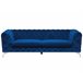 Beliani Sofá de 3 plazas Terciopelo SOTRA Beliani Sofá de 3 plazas Terciopelo SOTRA Azul Marino