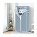 Armario Ropero de Tela con Cremallera Thinia Home Blanco/ Gris