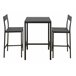 Conjunto de mesa alta con 2 taburetes JAMIE Negro
