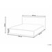 Beliani Cama de agua Lino LESTRE 201x221 Crema