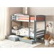 Beliani Conjunto de 2 cajones de cama Madera de pino RUMILLY Gris