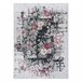 Alfombra lavable ANDRE 1816D flores vintage 80x150 Blanco/ Gris