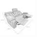 Sofá de 3 Plazas con Función Relax modelo Dublin Beige
