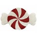 Beliani Cojín decorativo SPIRAL CANDY Blanco/ Rojo