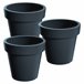 3x Maceta de plastico Lofly Antracita
