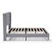Estructura de Cama tapizada Esther 150x190 Gris Claro