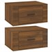2 Mesitas de noche de pared 50 Marron