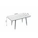 Mesa de comedor rectangular extensible 160x80 Blanco Veta