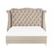 Beliani Cama con somier Terciopelo AYETTE 185x215 Beige