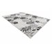 Alfombra Estructural BOTANIC 65245 Hojas de monstera tejido plano 176x270 Gris