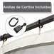 4 Paneles Laterales de Mosquitera para Carpa Poliéster, Nylon 302x0 Negro