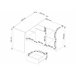 Escritorio esquinero B17 AKORD con 1 cajon 120x126 Blanco/ Madera