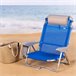 Aktive Pack 2 sillas playa plegables y multiposición asiento bajo Azul