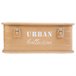Cesto rectangular de metal impreso Marron
