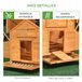 Gallinero de Madera Exterior Madera de abeto PawHut Marron