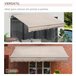 Toldo Manual Retráctil Poliéster 295x200 Crudo