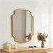 Espejo de pared Aura diseño atractivo MDF Dorado