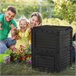 Compostador de Jardín PP Outsunny Negro