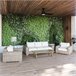 Set de jardín BALI con mesa 1 sofá y 2 sillones Natural