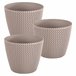 3x Maceta redonda 8L Prosperplast Splofy Marron Claro