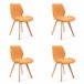 4x silla tapizada SJ.0159 Naranja