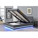 Cama con LED 160x200 Cama con LED 160x200 Gris Oscuro