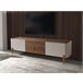 ANGEL CERDA Mueble TV, acero pulido Nogal