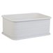 Cesto rectangular de metal impreso Blanco
