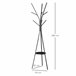 Perchero de Pie Metálico Metal, MDF HOMCOM Negro