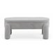 Banqueta-baul estructura y patas tapizadas en boucle Gris Claro
