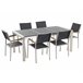 Beliani Conjunto de comedor GROSSETO Grafito